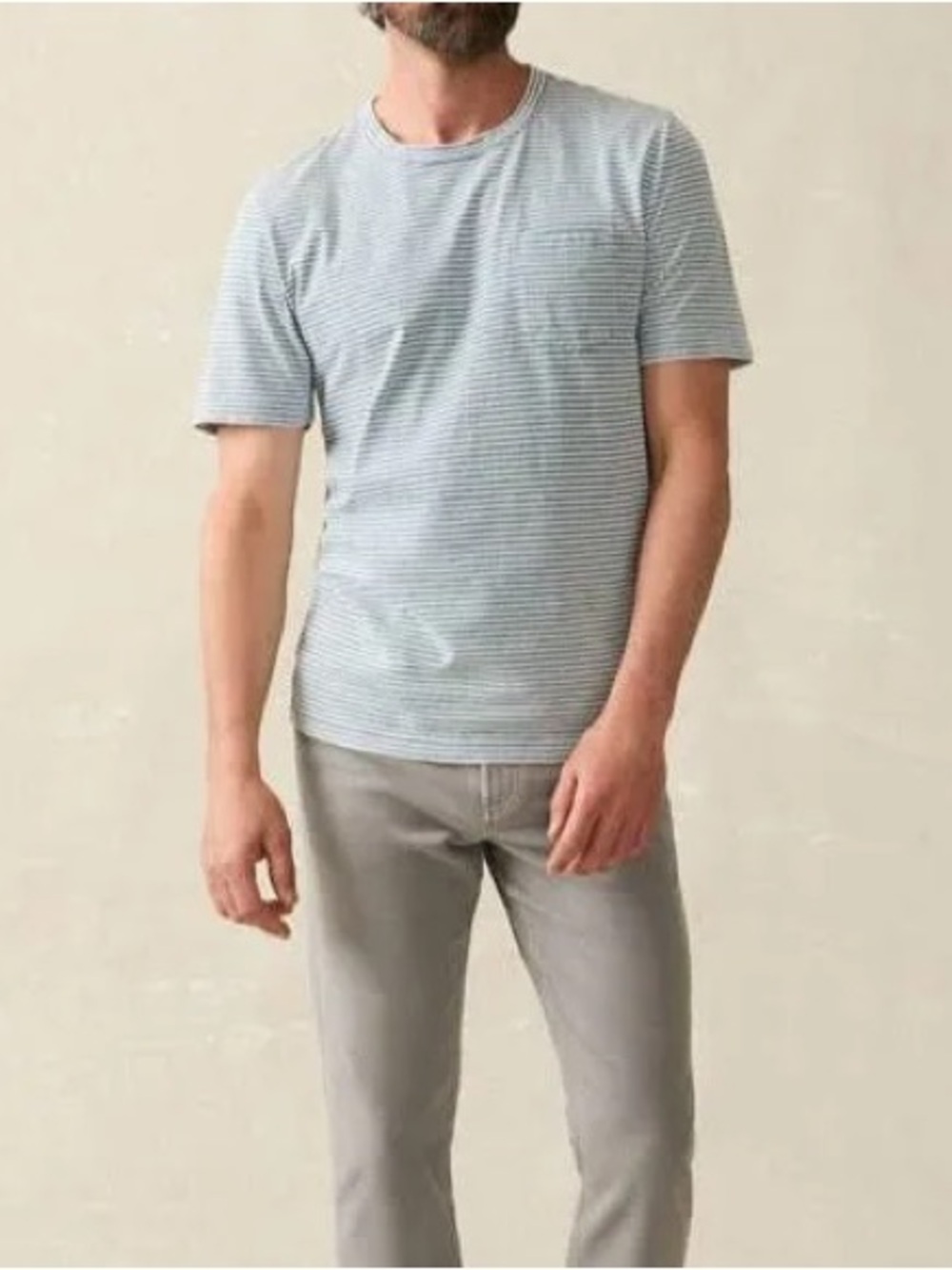 Faherty Organic Cotton Striped Pocket Tee